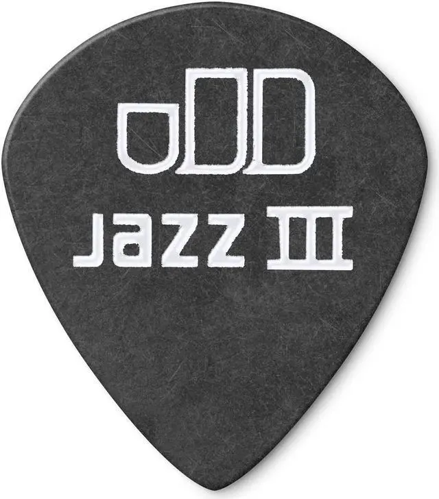 Alt view image 3 of 3 - Dunlop Tortex Jazz III Guitar Picks, .60mm Gauge, Pitch Black, 72-Pack