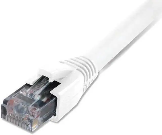 Alt view image 2 of 2 - Comprehensive Cat6 Snagless Solid Plenum Shielded White Patch Cable 100ft