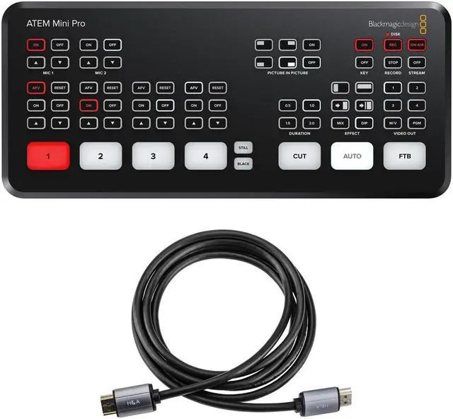 Main image of Blackmagic Design ATEM Mini Pro HDMI Live Stream Switcher, w/6' HDMI 2.0 Cable