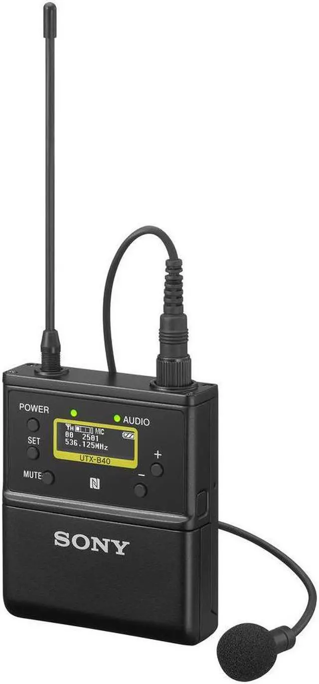 Main image of Sony UTX-B40 Bodypack Transmitter with Omni Lavalier Mic, 14UC: 470 to 542MHz