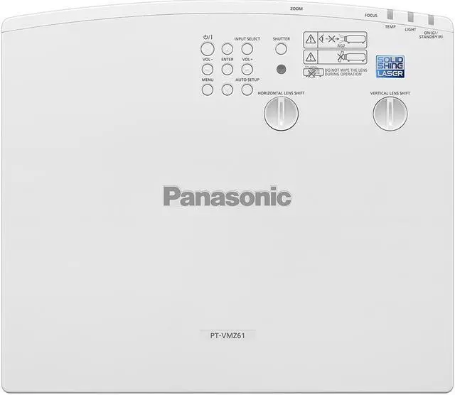 Alt view image 11 of 15 - Panasonic PT-VMZ61 LCD Projector 16:10 Ceiling Mountable Floor Mountable White