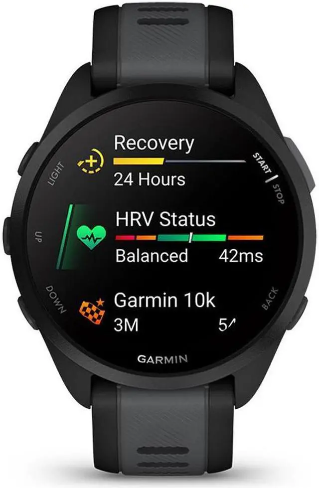 Alt view image 4 of 8 - Garmin Forerunner 165, Black/Slate Grey | GPS Running Smart Watch 010-02863-20