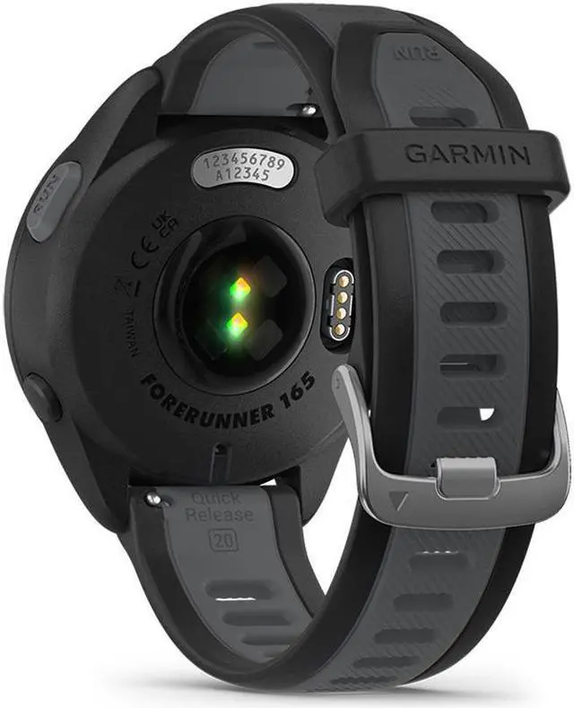 Alt view image 6 of 8 - Garmin Forerunner 165, Black/Slate Grey | GPS Running Smart Watch 010-02863-20