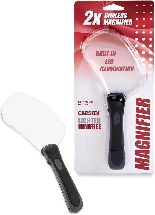 Alt view image 9 of 9 - Carson Optical RM-77 Rectangle Rim Free Magnifier