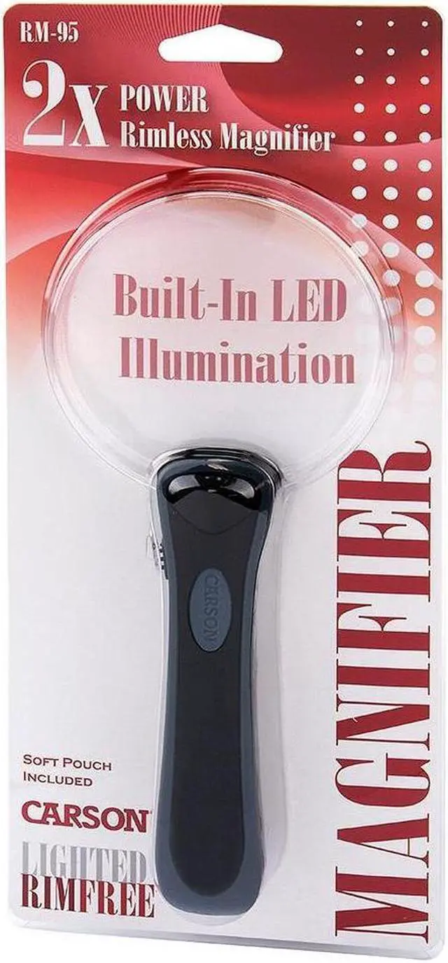 Alt view image 7 of 7 - Carson Optical RM-95 LED RimFree Magnifier