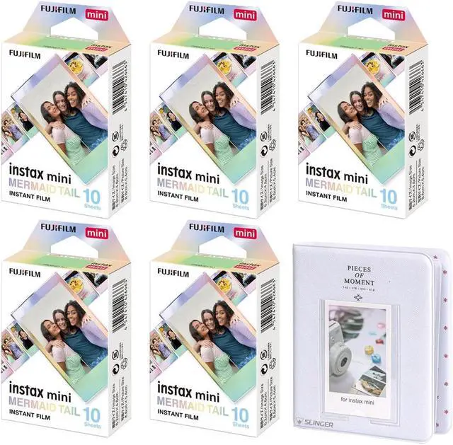 Main image of Fujifilm Instax Mini Mermaid Tail Film, 50 Exposures + Slinger Photo Album