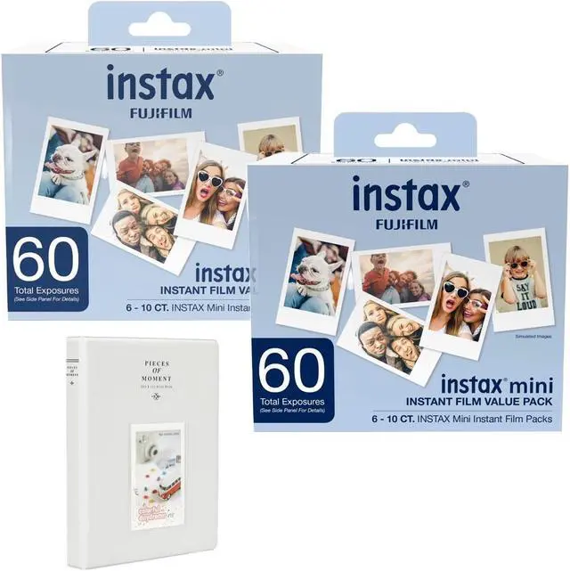 Main image of Fujifilm Instax Mini White Instant Film, 120 Exposures, with Photo Album