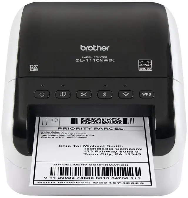 Alt view image 10 of 14 - Brother QL-1110NWB Desktop Direct Thermal Monochrome Label Printer