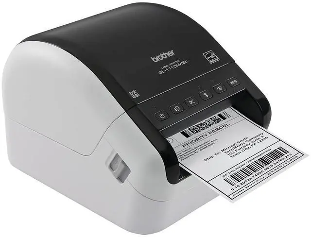 Alt view image 13 of 14 - Brother QL-1110NWB Desktop Direct Thermal Monochrome Label Printer