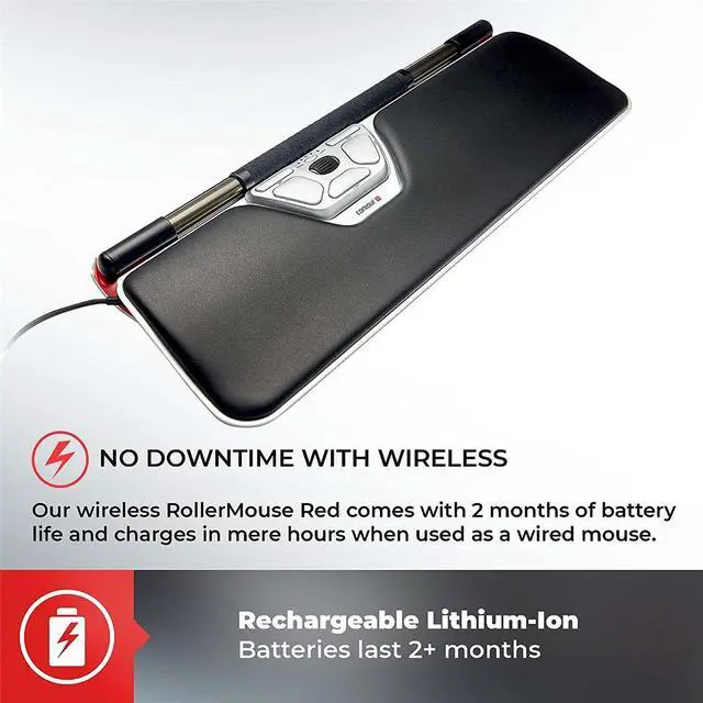 Alt view image 20 of 20 - Contour RollerMouse Red plus - 1" x 16.8" x 6.2" Dimension