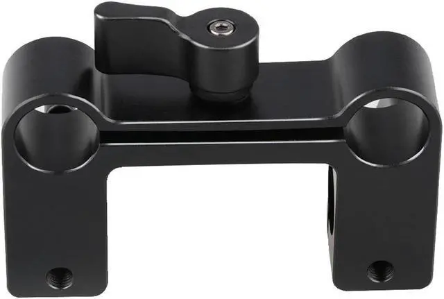 Main image of CAMVATE 15mm Rod Offset Railblock 90 Degree DSLR Support Set with Black Knob