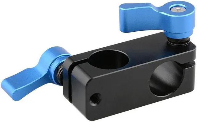 Alt view image 2 of 7 - CAMVATE 90 Degree Rod Rig Adapter Clamp for DSLR 15mm Rods Rig System Shoulder Mount, Blue Knob