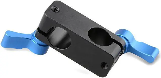 Alt view image 3 of 7 - CAMVATE 90 Degree Rod Rig Adapter Clamp for DSLR 15mm Rods Rig System Shoulder Mount, Blue Knob
