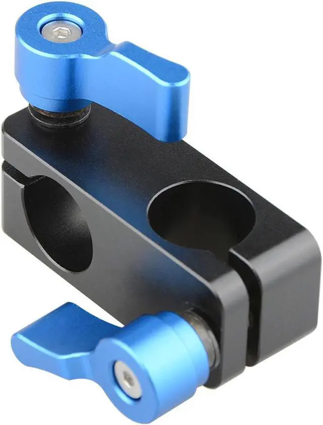Alt view image 5 of 7 - CAMVATE 90 Degree Rod Rig Adapter Clamp for DSLR 15mm Rods Rig System Shoulder Mount, Blue Knob