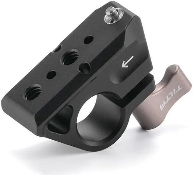 Alt view image 2 of 7 - Tilta 15mm Rod Holder to NATO Rail Attachment, Black
