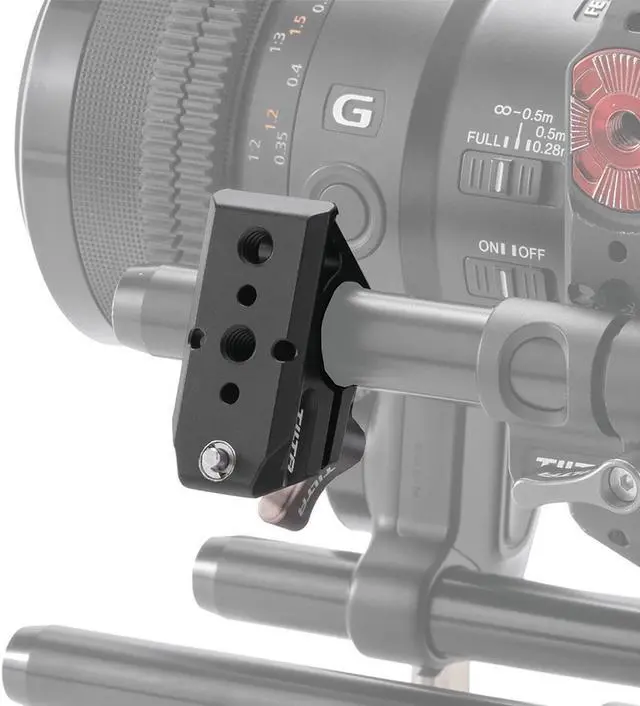 Alt view image 3 of 7 - Tilta 15mm Rod Holder to NATO Rail Attachment, Black