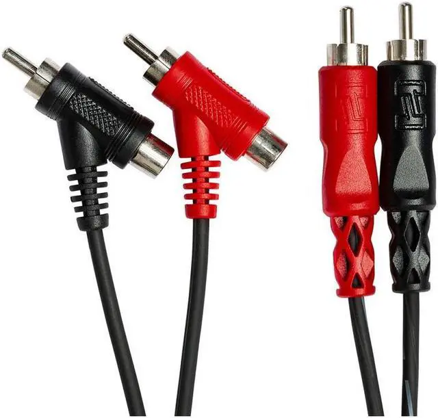 Alt view image 9 of 10 - Hosa CRA-201PB Dual RCA to RCA Cable Black 1 m