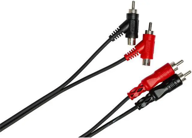 Alt view image 10 of 10 - Hosa CRA-201PB Dual RCA to RCA Cable Black 1 m