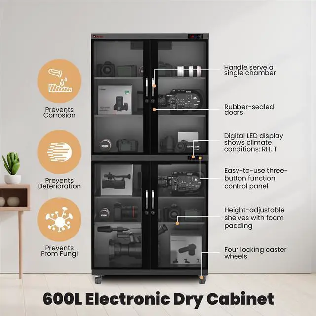 Alt view image 7 of 7 - Slinger Electronic Dry Cabinet with Combination Lock, 600L