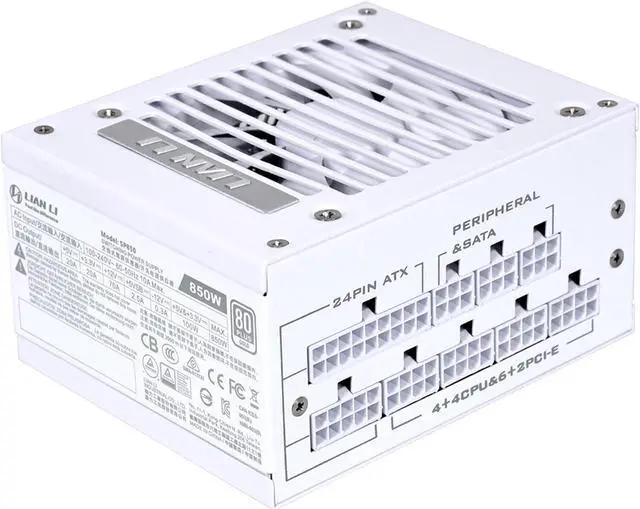 Alt view image 9 of 14 - LIAN LI SP850W, White color , Performance SFX Form Factor Power Supply - SP850W
