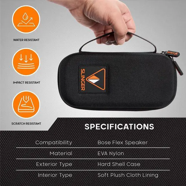 Alt view image 6 of 7 - Slinger Hard Shell Travel Case with USB Charger for Bose Flex Speaker #SL-BFC