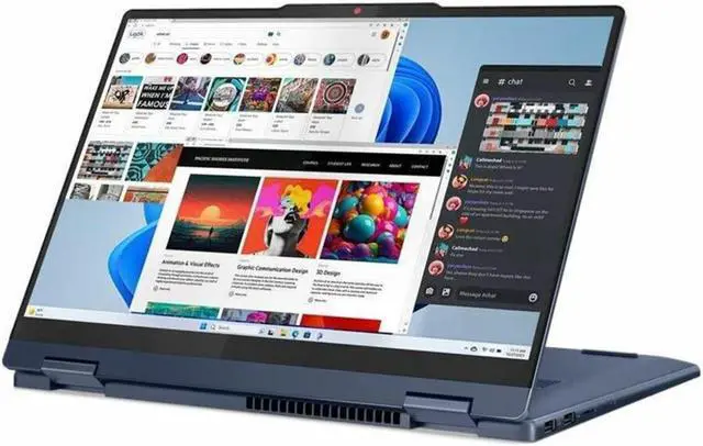 Alt view image 10 of 15 - Lenovo IdeaPad 5 14AHP9 AMD Ryzen 5 8645HS 16GB Memory 1 TB PCIe SSD AMD Radeon 760M 14.0" Touchscreen 1920 x 1200 Convertible 2-in-1 Laptop Windows 11 Home 64-bit 83DR000SUS