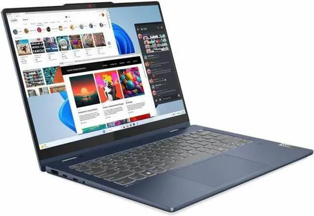 Alt view image 11 of 15 - Lenovo IdeaPad 5 14AHP9 AMD Ryzen 5 8645HS 16GB Memory 1 TB PCIe SSD AMD Radeon 760M 14.0" Touchscreen 1920 x 1200 Convertible 2-in-1 Laptop Windows 11 Home 64-bit 83DR000SUS