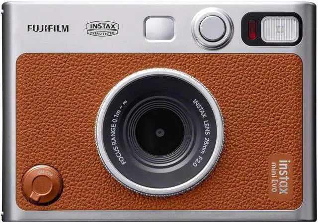 Alt view image 2 of 15 - FUJIFILM INSTAX MINI EVO Hybrid Instant Camera (Brown) - 16812534