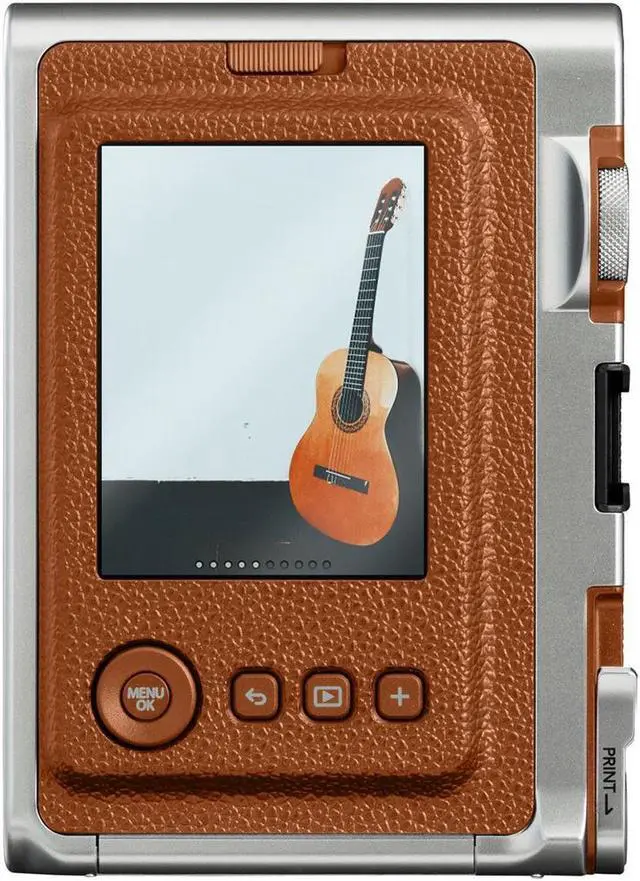 Alt view image 3 of 15 - FUJIFILM INSTAX MINI EVO Hybrid Instant Camera (Brown) - 16812534