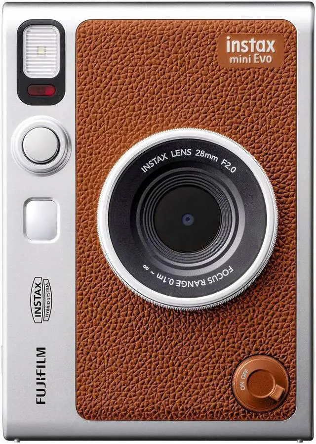 Alt view image 6 of 15 - FUJIFILM INSTAX MINI EVO Hybrid Instant Camera (Brown) - 16812534