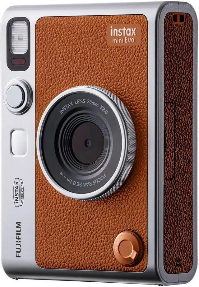 Alt view image 8 of 15 - FUJIFILM INSTAX MINI EVO Hybrid Instant Camera (Brown) - 16812534