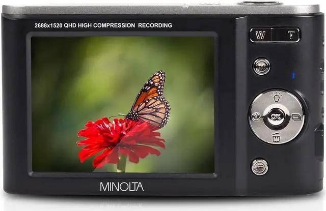 Alt view image 10 of 12 - MINOLTA MND20 44 MP / 2.7K Ultra HD Digital Camera (Black)