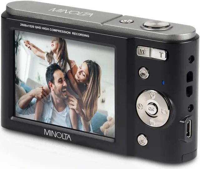 Alt view image 9 of 12 - MINOLTA MND20 44 MP / 2.7K Ultra HD Digital Camera (Black)