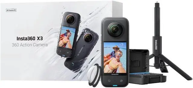 Alt view image 2 of 7 - Insta360 X3 Pocket 360 Action Camera All-Purpose Kit #CINSAAQT