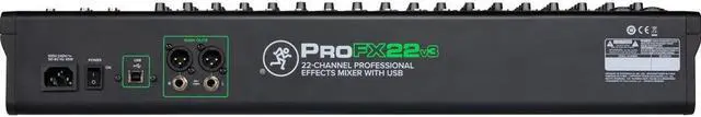 Alt view image 10 of 10 - Mackie ProFX22v3 22 Channel 4-bus Professional Effects Mixer with USB