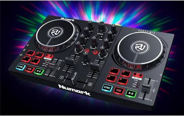 Alt view image 20 of 20 - Numark Party Mix II DJ Controller with Light Show