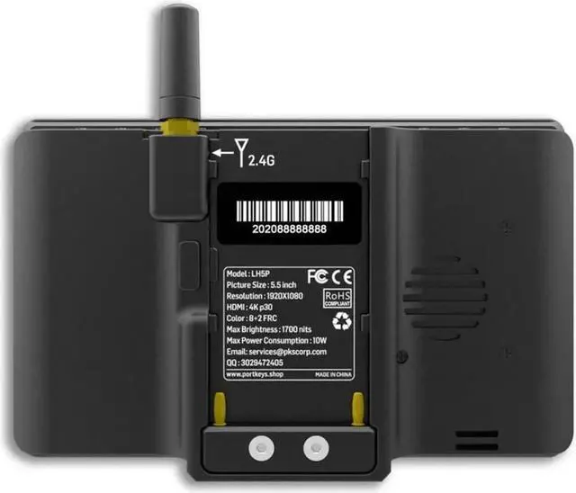 Alt view image 3 of 7 - Portkeys LH5P 5.5" Full HD Touchscreen Monitor with Camera Control for Tilta Nucleus N, Supports 4K HDMI