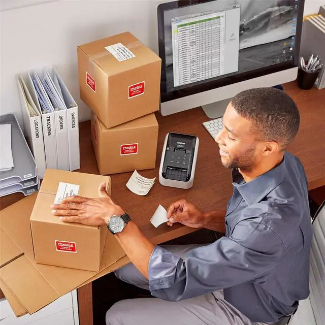 Alt view image 9 of 12 - Brother QL-810WC Desktop Direct Thermal Printer Two-color Label Print USB QL810WC
