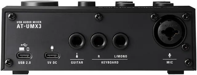 Alt view image 3 of 13 - Audio Technica AT-UMX3 Live Streaming USB Audio Mixer