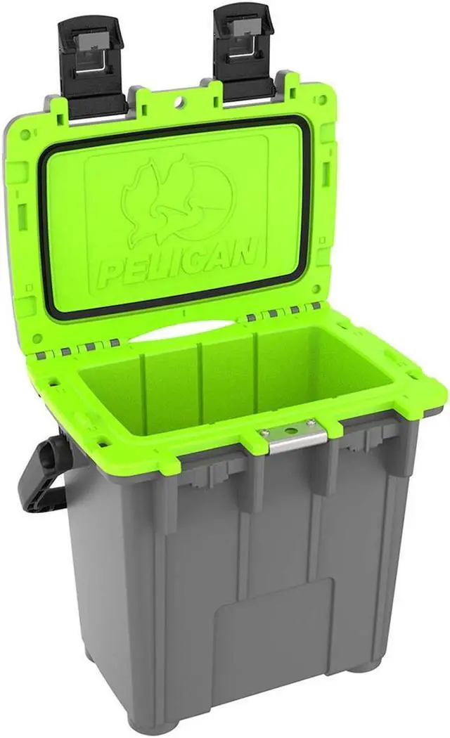 Alt view image 9 of 12 - Pelican Elite 20 Quart Cooler (Dark Grey/Green)