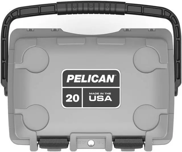 Alt view image 11 of 12 - Pelican Elite 20 Quart Cooler (Dark Grey/Green)