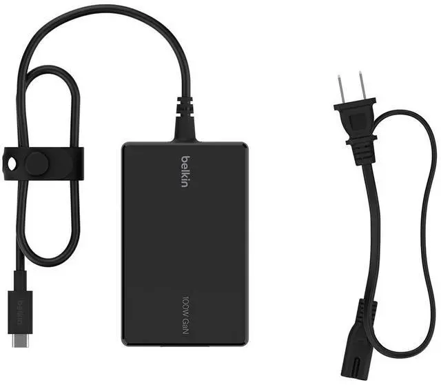 Alt view image 3 of 3 - Belkin Connect 100W USB-C GaN Power Adapter for Laptop/Gaming Device