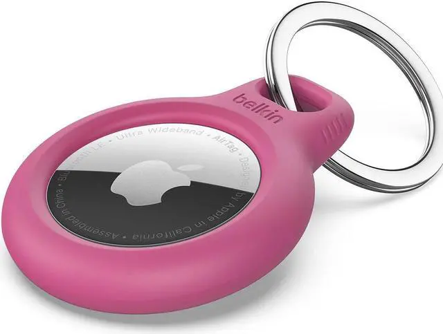 Alt view image 8 of 8 - Belkin Secure Holder with Key Ring for AirTag F8W973BTPNK