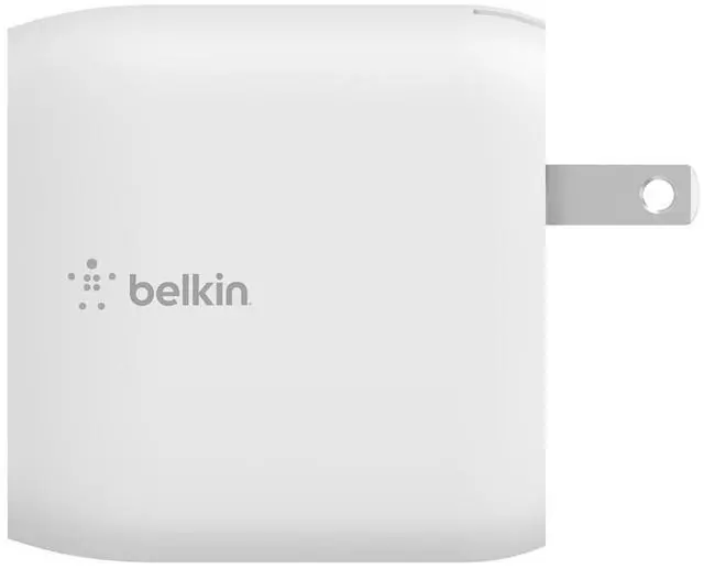 Alt view image 13 of 16 - BELKIN WCB006dqWH BOOST CHARGE White Dual USB-C PD Wall Charger 40W
