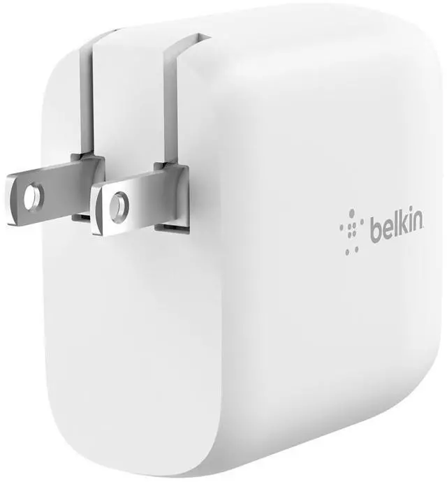 Alt view image 14 of 16 - BELKIN WCB006dqWH BOOST CHARGE White Dual USB-C PD Wall Charger 40W