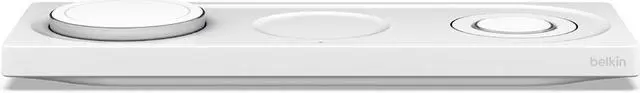 Alt view image 13 of 15 - BELKIN WIZ016TTWH BOOST CHARGE PRO White 3-in-1 Wireless Charging Pad with MagSafe