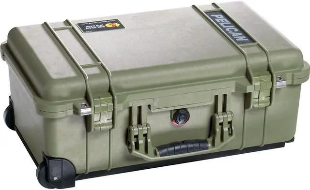 Alt view image 5 of 5 - Pelican 1510 Carry On 22x13x9in Wheeled Protector Case, OD Green, No Foam 1510-0