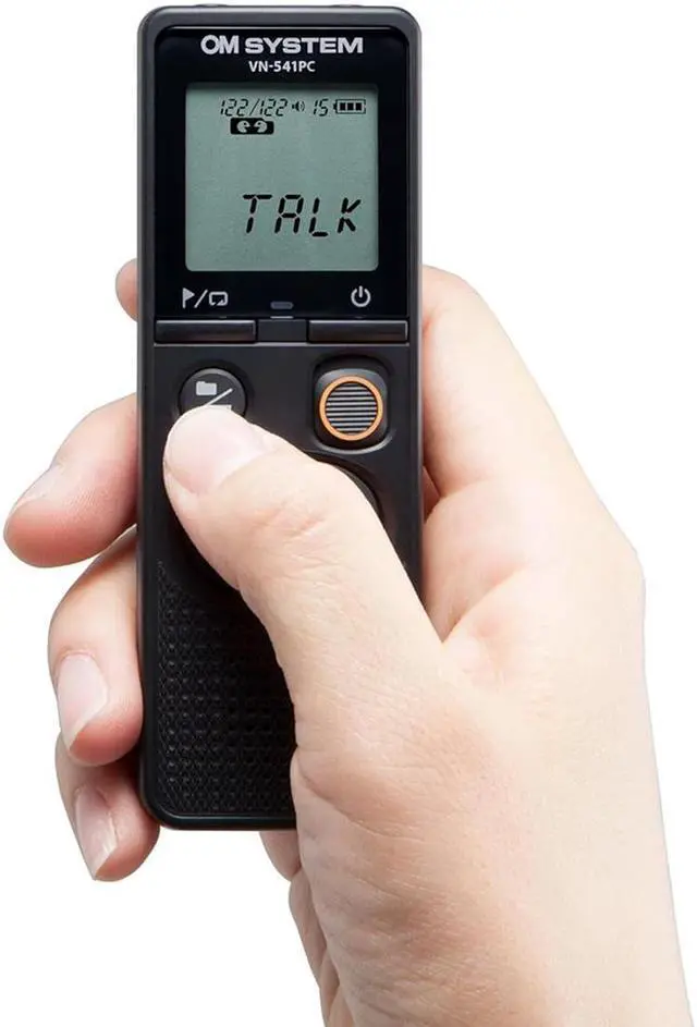 Alt view image 4 of 7 - OM SYSTEM VN-541PC 4GB Digital Voice Recorder, Black #V420040BU000