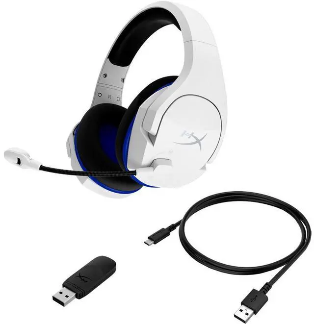 Alt view image 12 of 12 - HyperX Cloud Stinger Core - Wireless Gaming Headset, for PS4, PS5, PC, Lightweight, Durable Steel Sliders, Noise-Cancelling Microphone - White