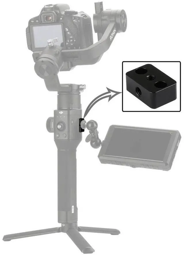 Alt view image 6 of 6 - CAMVATE Extension Plate for DJI Ronin S Handheld Gimbal